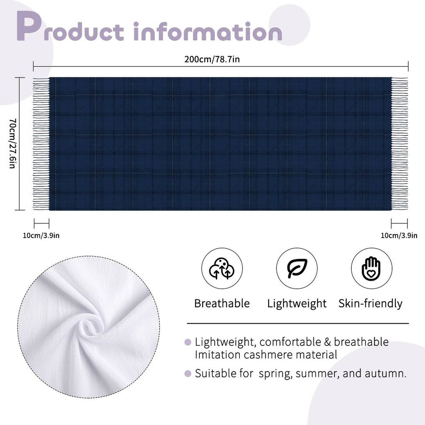 Cashmere-like Tassel Scarf