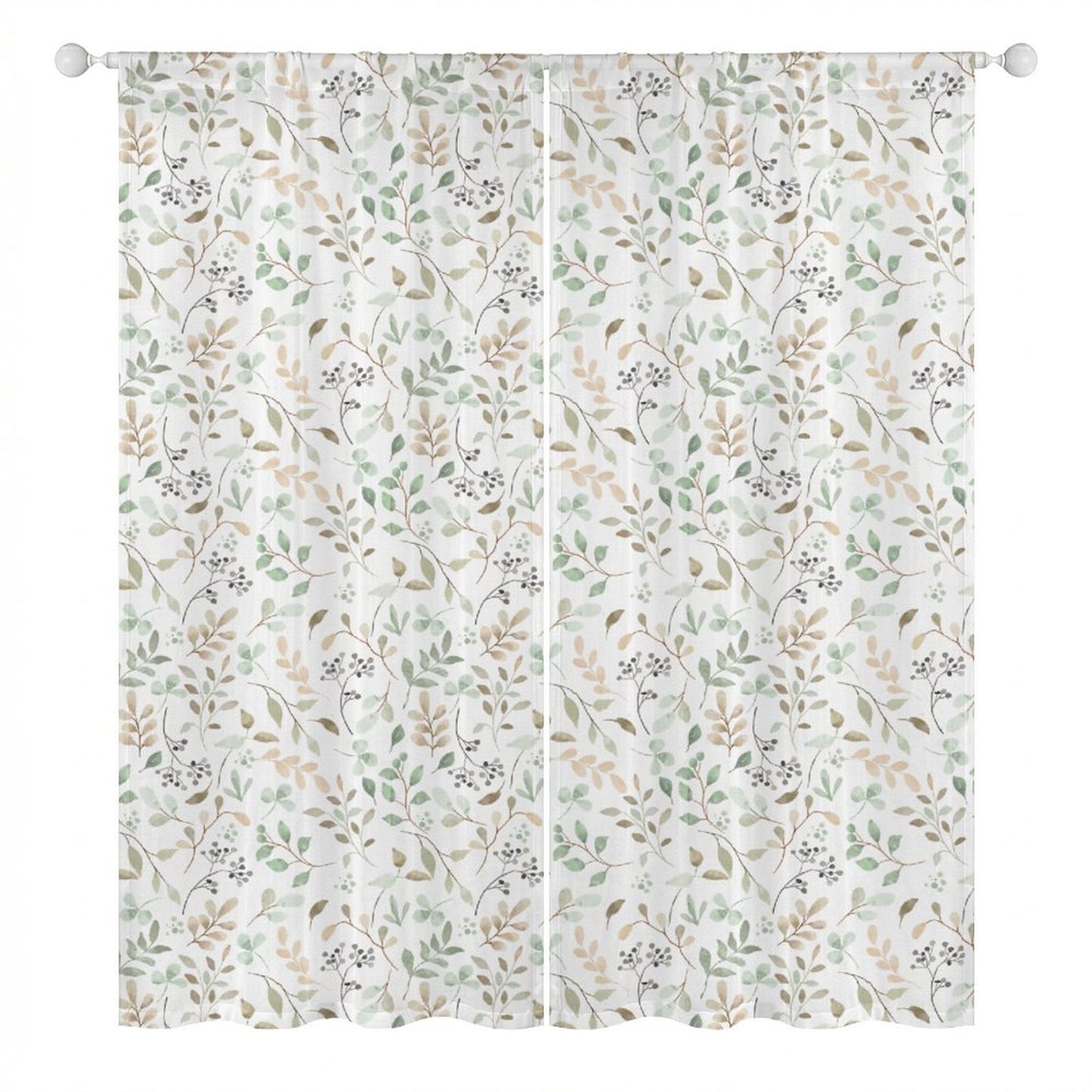 Sheer Curtain Botanical