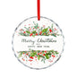 Glass Circular Ornament Pendant - Merry Christmas and a Happy New Year