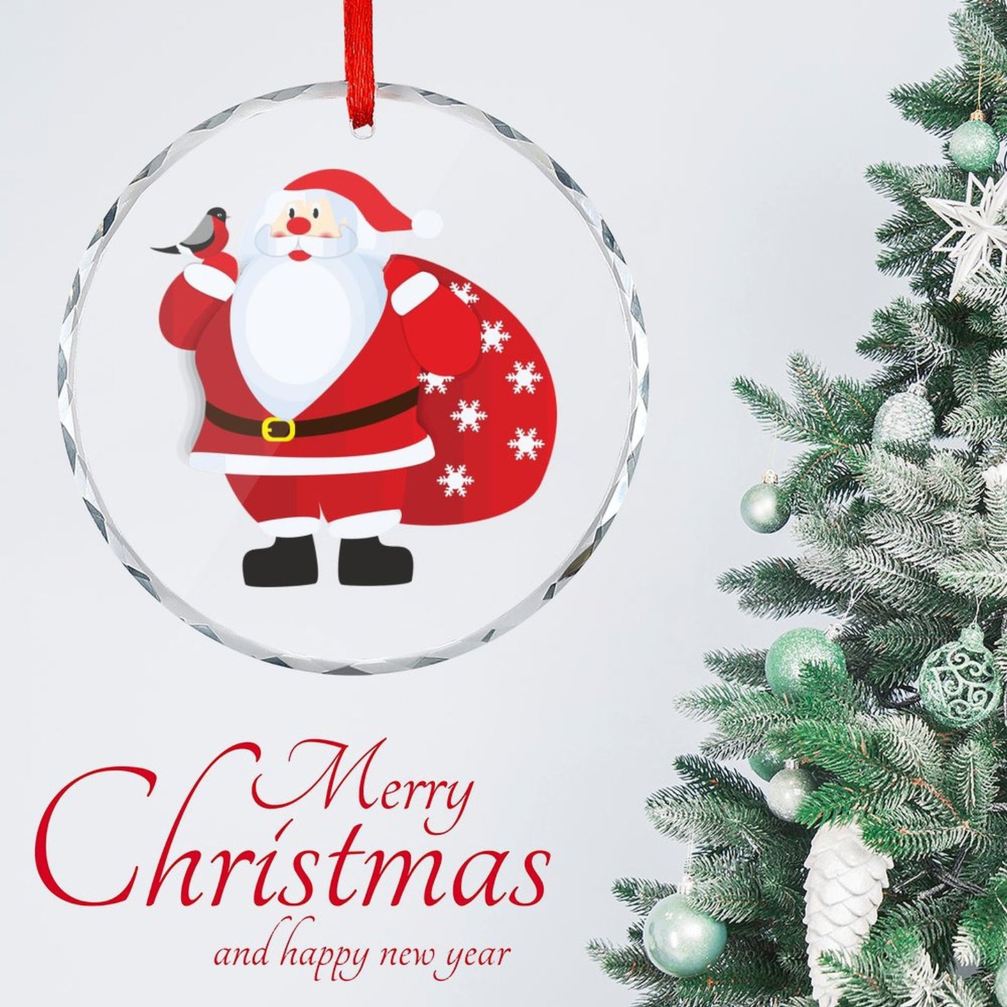 Glass Circular Ornament Pendant