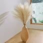 8pcs Faux Pampas Grass 38"/3.1FT Tall Fake Pampas Floral Large Artificial Natural Pompous Grass Plants for Floor Vase Filler Home Boho Decor - Beige