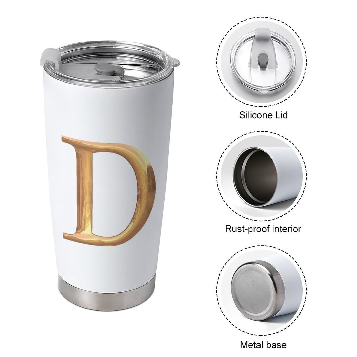 20oz Insulated Stainless Steel Cup with Lid