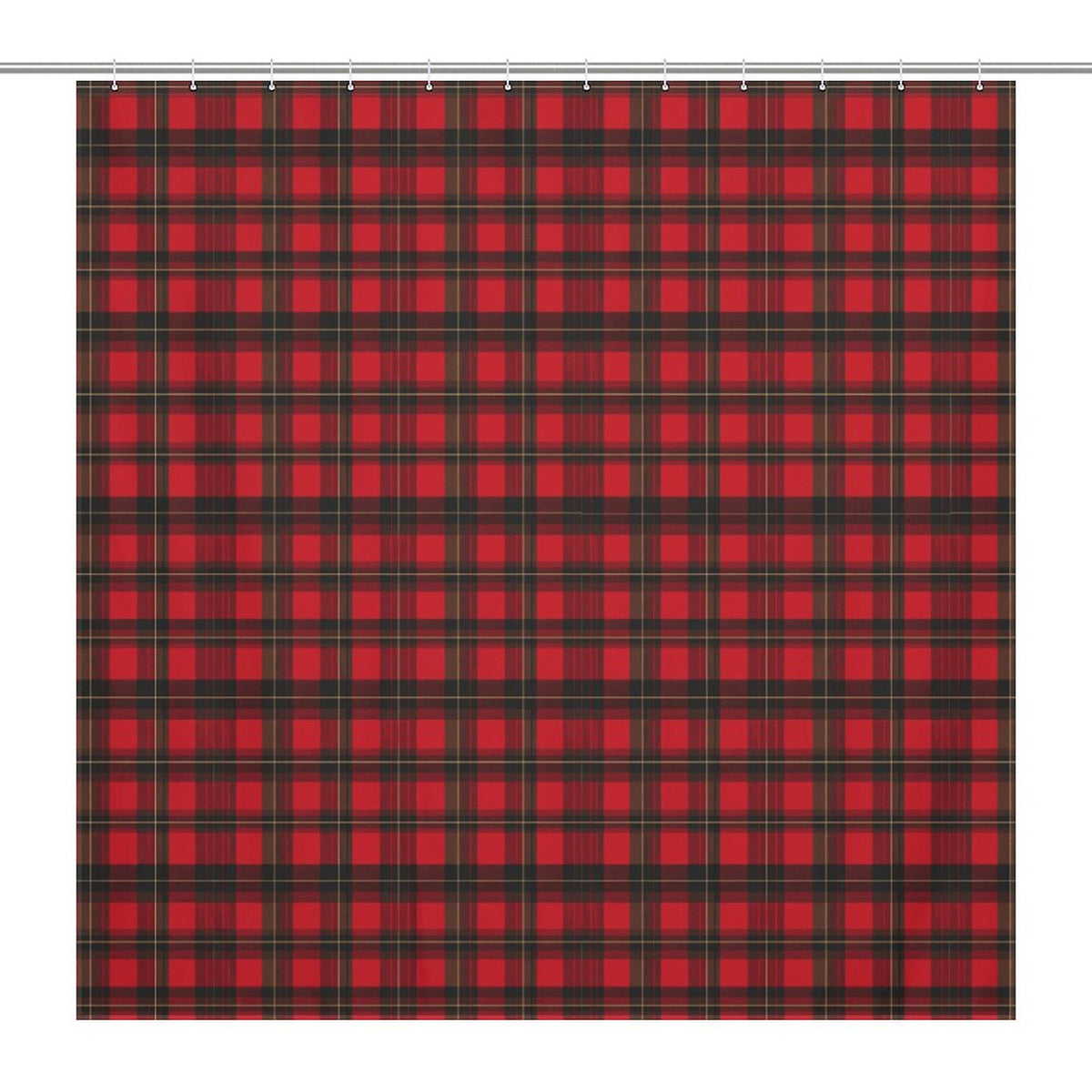 Red Plaid Shower Curtain