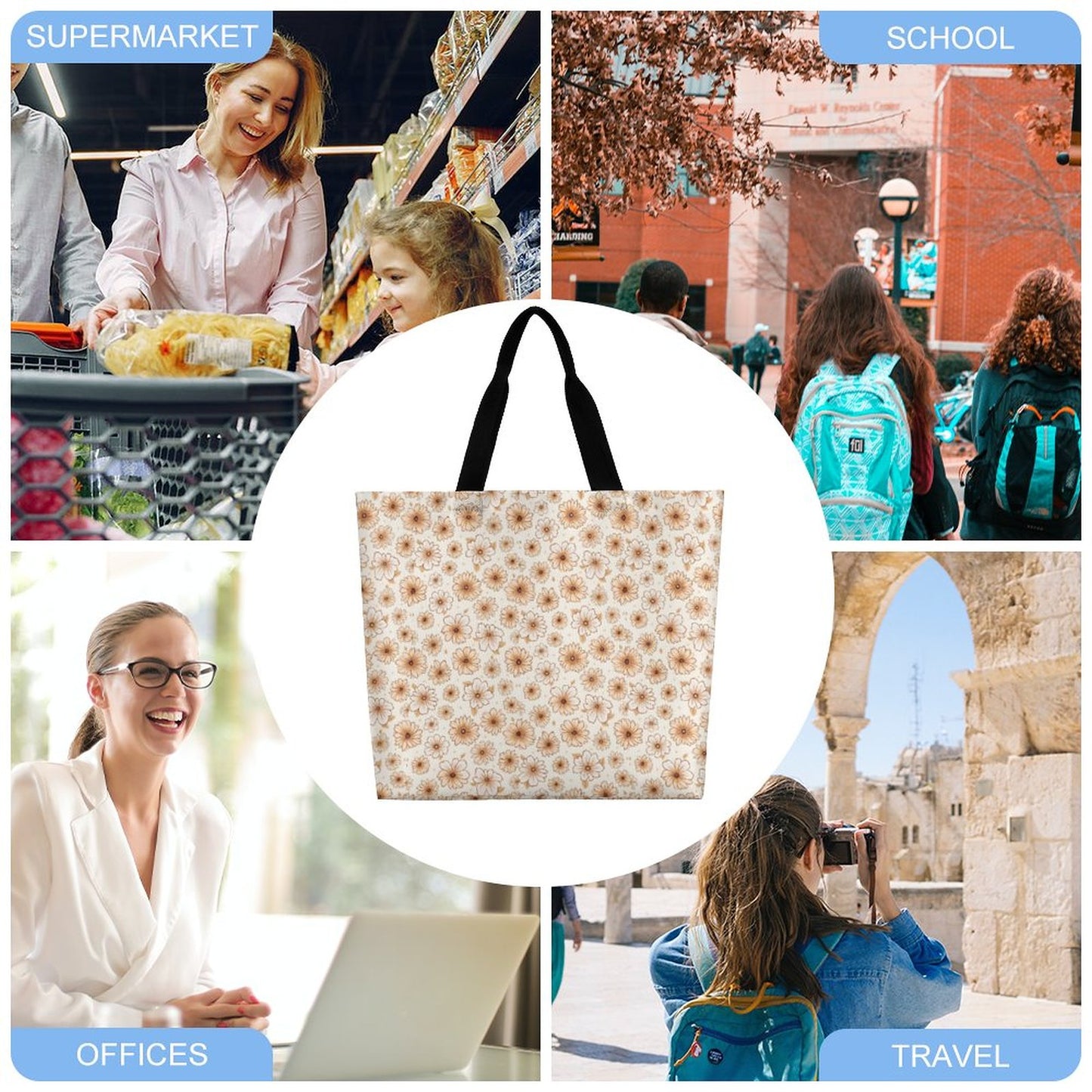 Large One Shoulder Shopping Bag