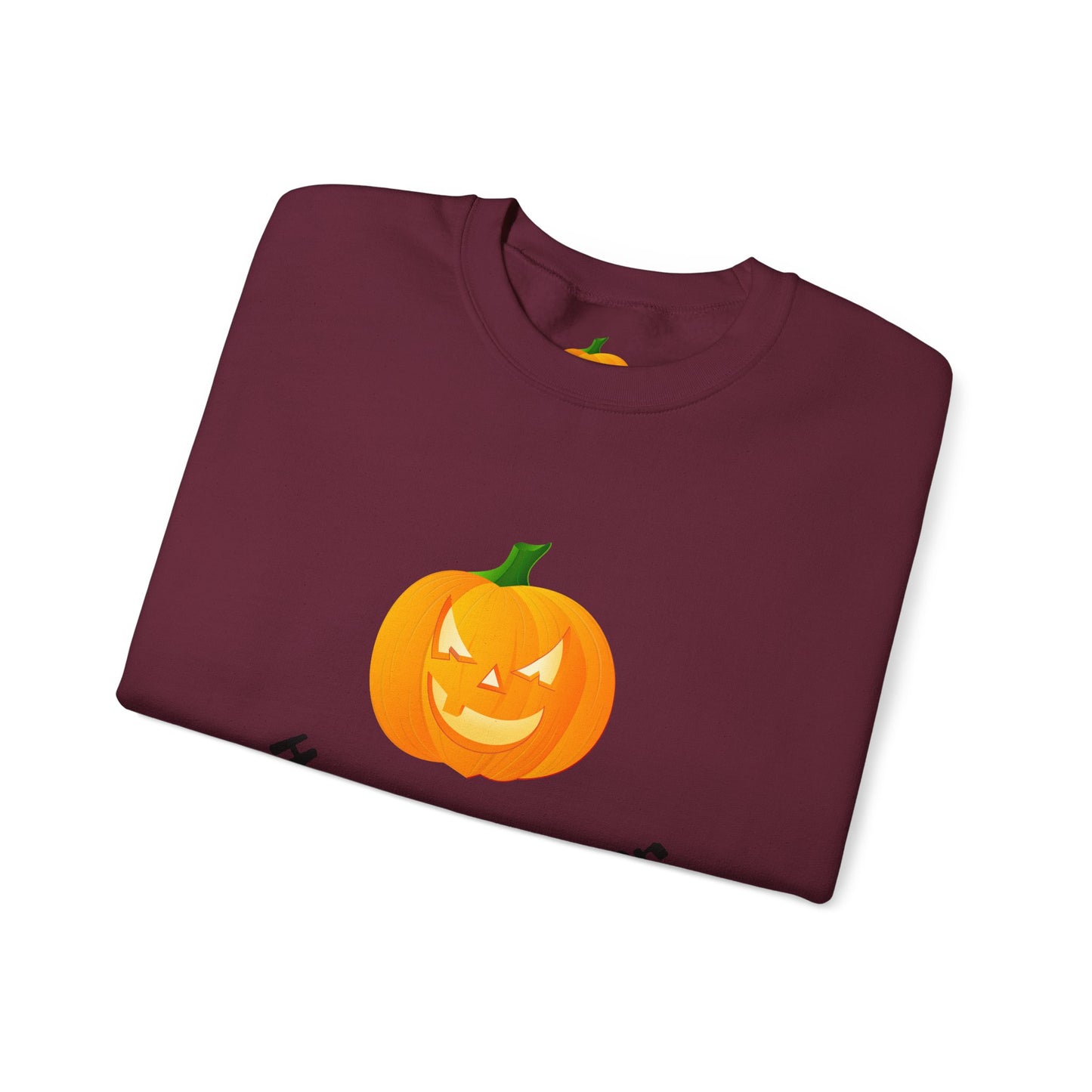 Halloween Pumpkin Sweatshirt, Cozy Fall Apparel, Unisex Crewneck for Halloween, Autumn Casual Wear, Fun Gift Idea