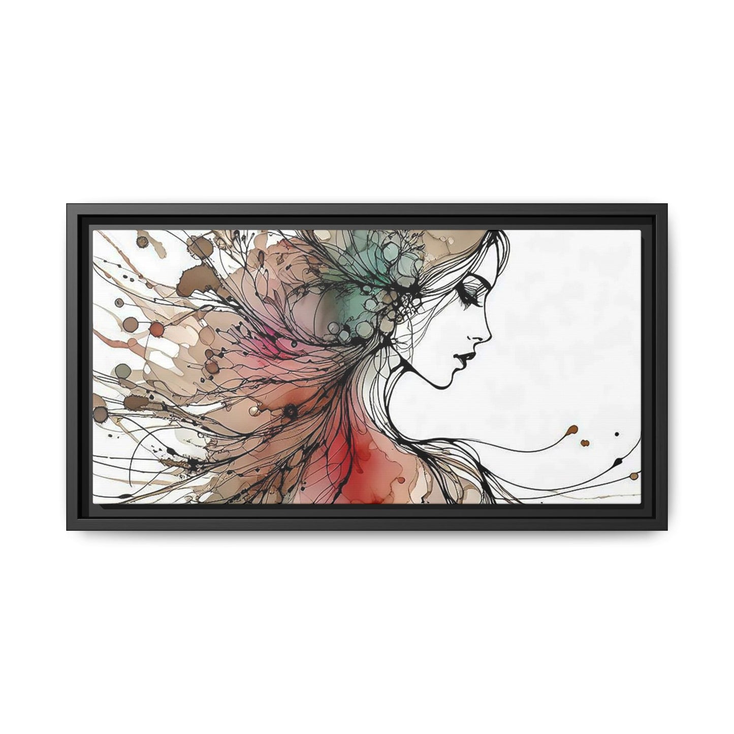 Matte Canvas, Framed (Multi-color) - Girl Whispers