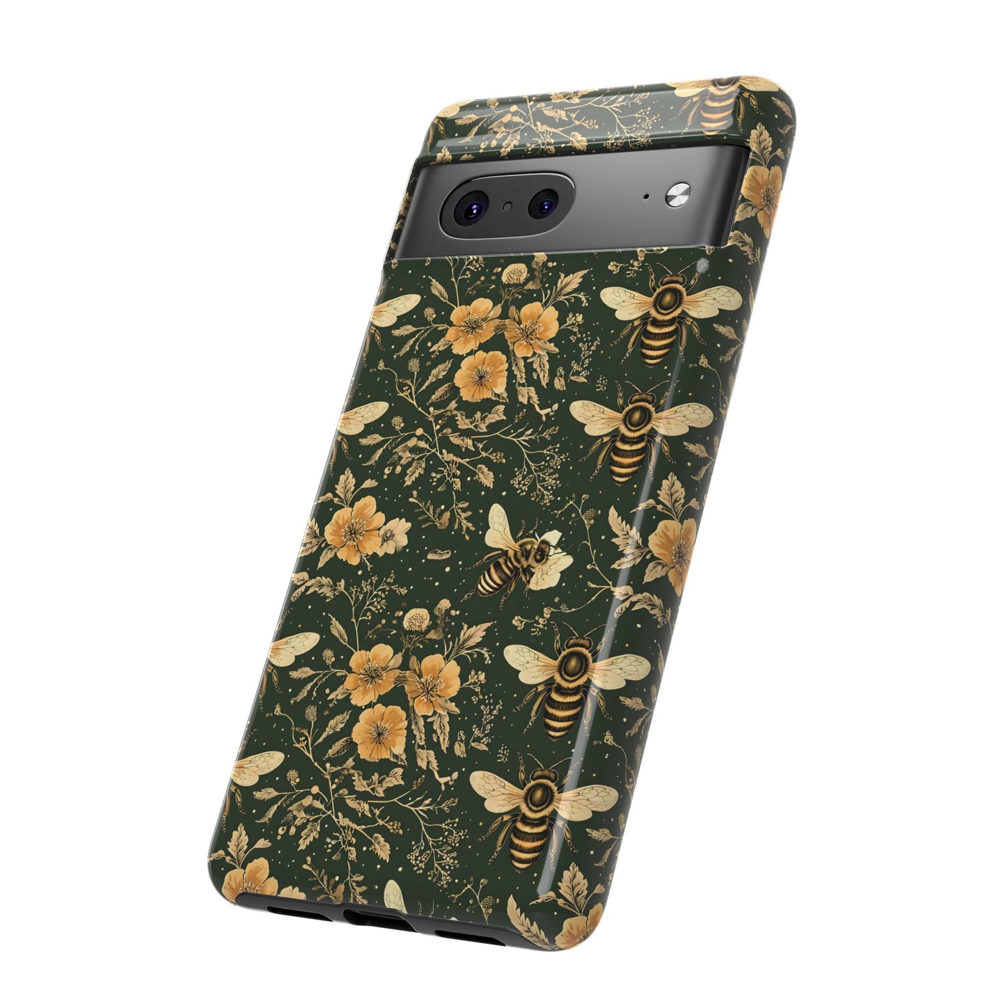 Nature-Inspired Phone Case, Tough Cases for Nature Lovers, Floral Bee Design, Eco-Friendly Gift, Summer Vibes, Trendy Phone Accessory,