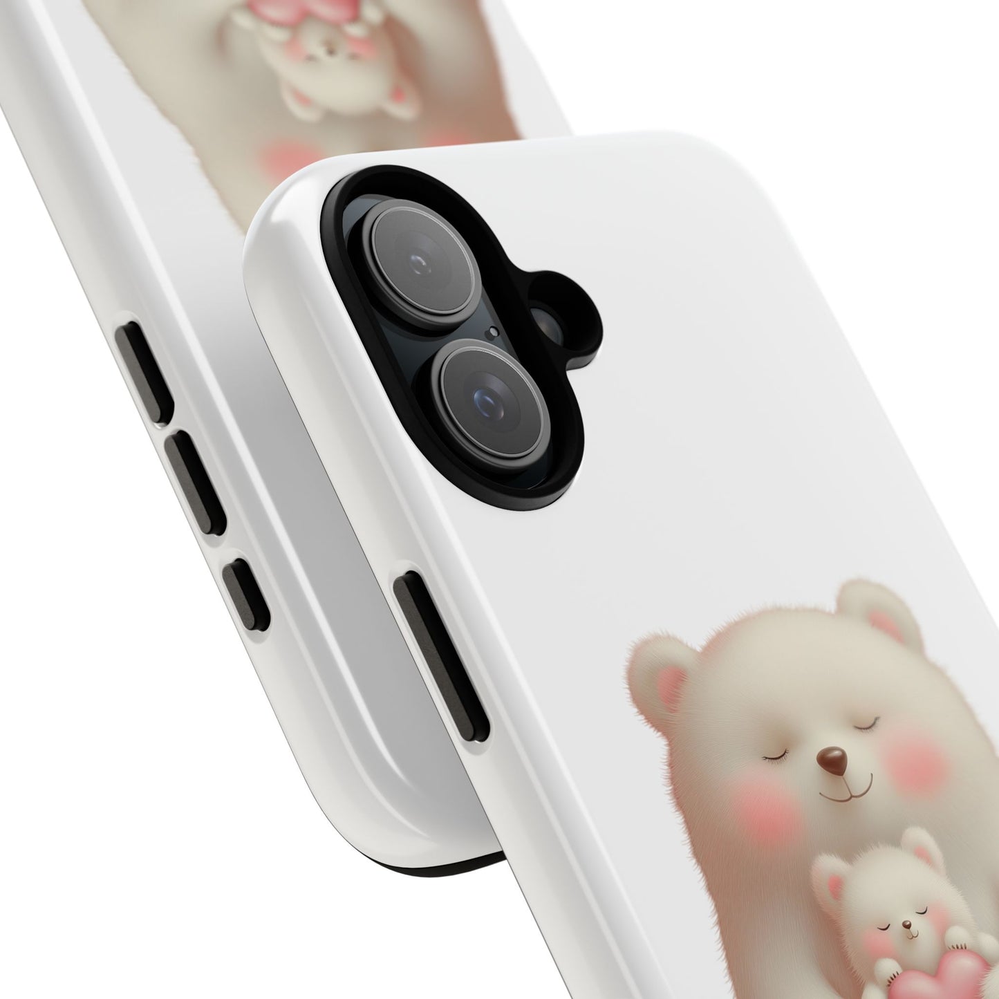 Cute Bear Phone Case, Tough Cases, Animal Lover Gift, Kids Accessories, Mother’s Day, Heartwarming Design