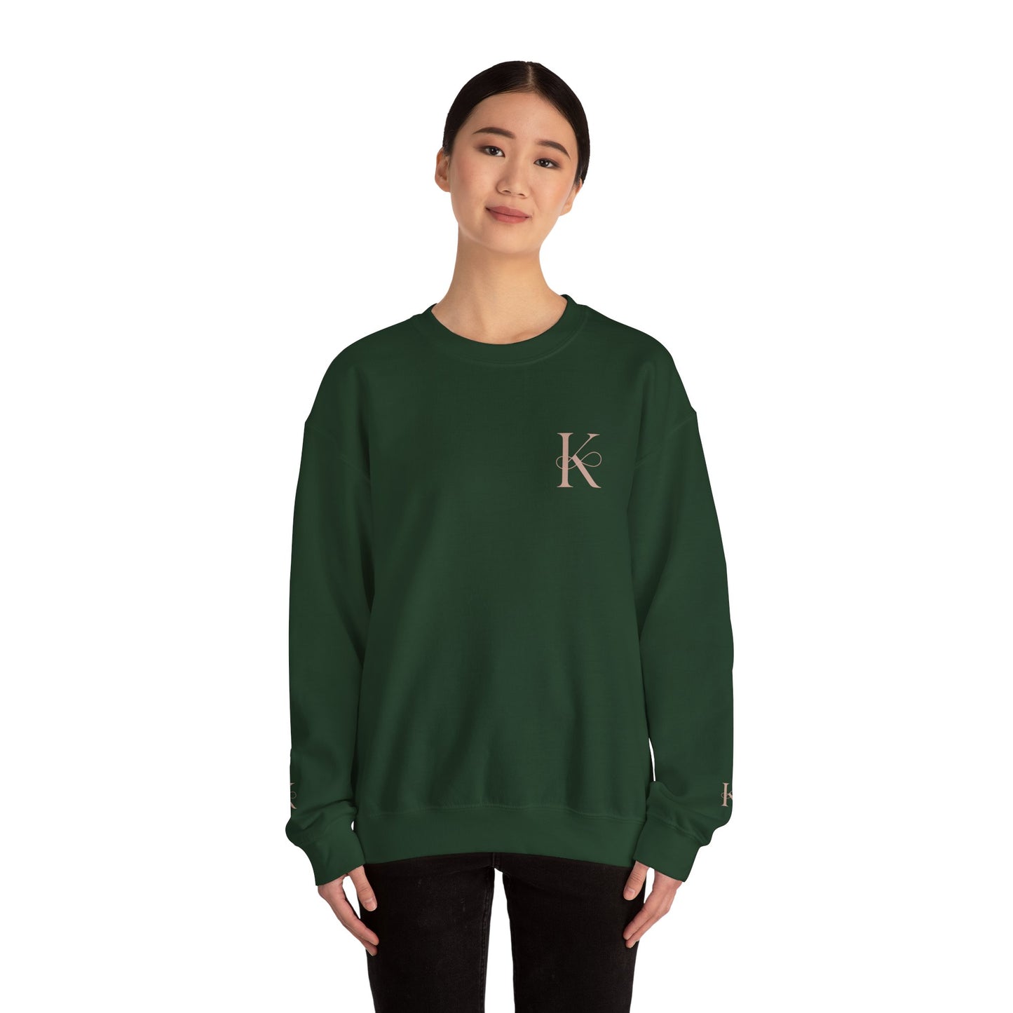Minimalist Unisex Crewneck Sweatshirt with Initial Charm, Comfortable Lounge Wear, Gift for Him or Her, Casual Style, Everyday Essential