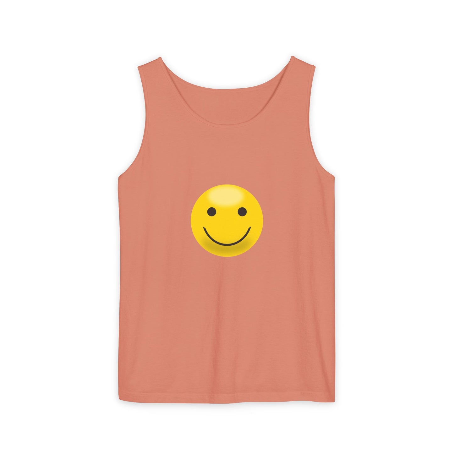 Smiley Face Tank Top, Summer Shirt, Casual Wear, Beach Outing, Gift for Friends, Positive Vibes Apparel