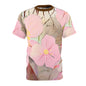 Floral Unisex Cut & Sew Tee  Soft Pink Blossom Design