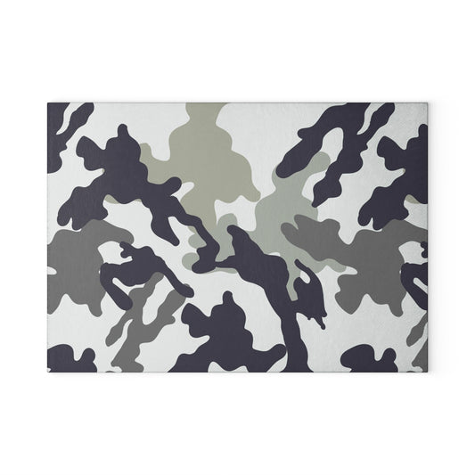 Camouflage Glass Cutting Board, Modern Kitchen Decor, Unique Gift, Cooking Accessory, Home Chef Must-Have