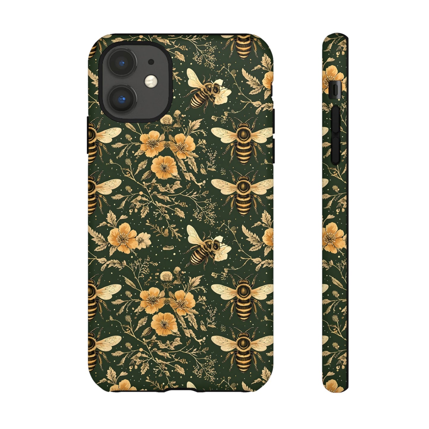 Nature-Inspired Phone Case, Tough Cases for Nature Lovers, Floral Bee Design, Eco-Friendly Gift, Summer Vibes, Trendy Phone Accessory,