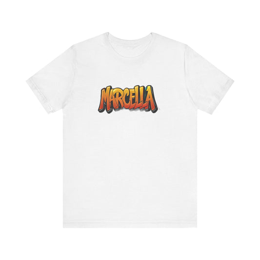 Marcella Graphic Tee, Unisex Short Sleeve Shirt for Casual Wear, Gift for Friends, Summer Outfit, Unique Name Shirt