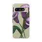 Floral Phone Case - Tough Cases, Purple Flower Design, Cell Phone Accessories, Gift for Her, Nature Lover Essentials