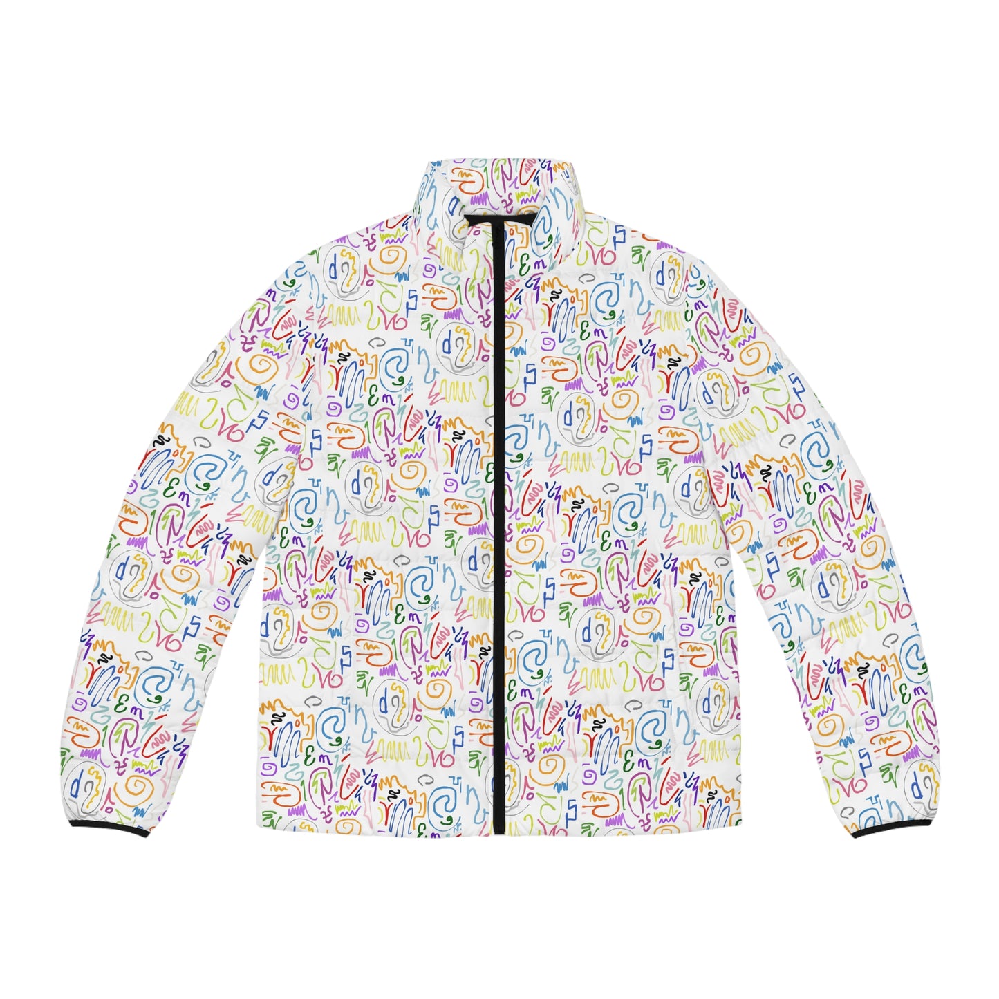 Colorful Men's Puffer Jacket, Trendy Outerwear, Fashion Jacket, Winter Coat, Casual Wear, Gifts for Him