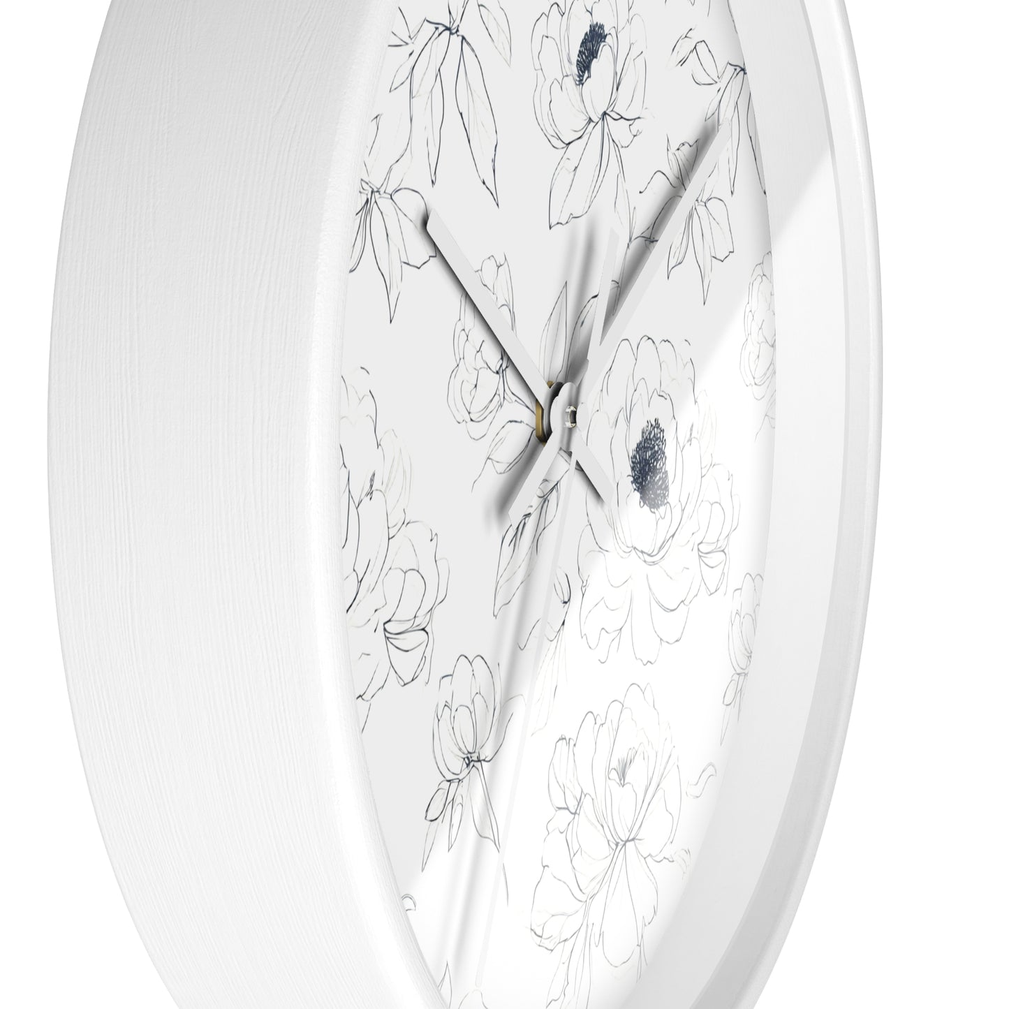 Elegant Floral Wall Clock, Modern Home Decor, Gift for Her, Kitchen Wall Art
