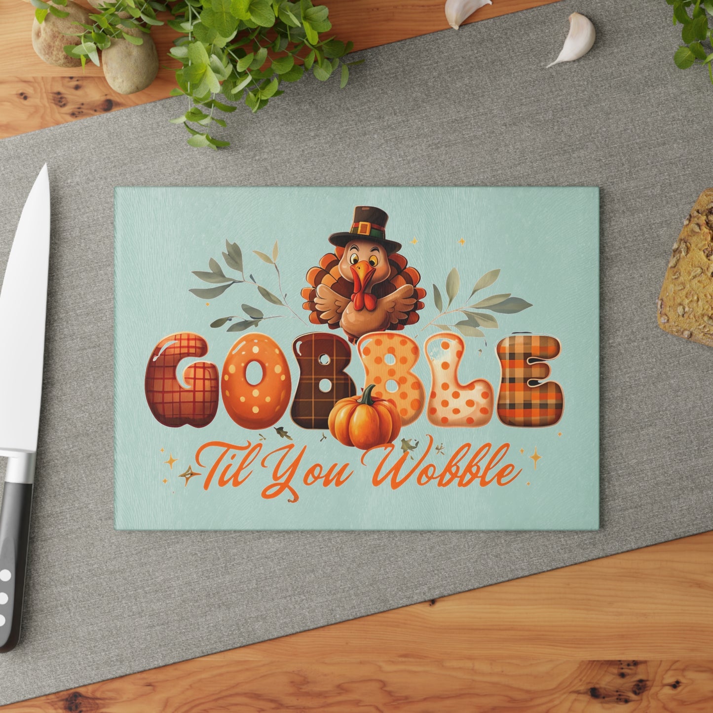 Thanksgiving Gobble Cutting Board