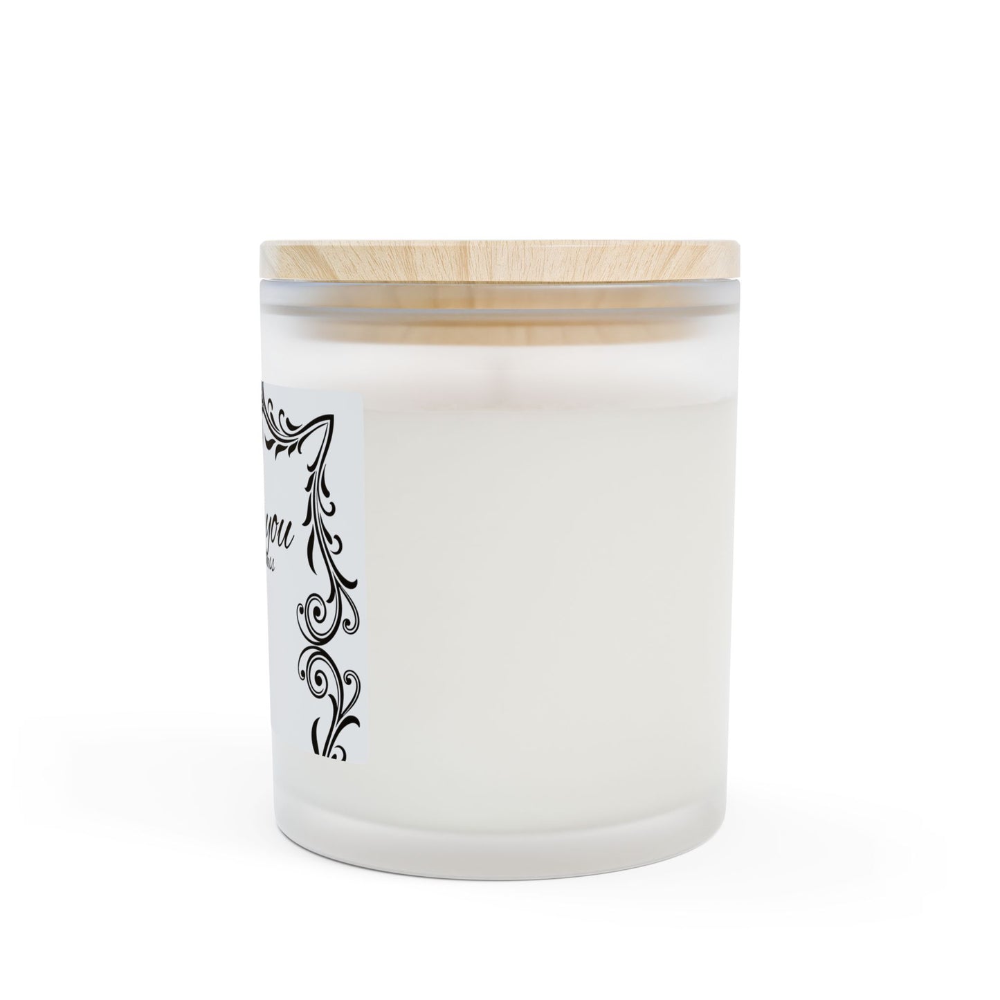 Thank You Floral Frosted Glass Candle — 11oz Appreciation Gift