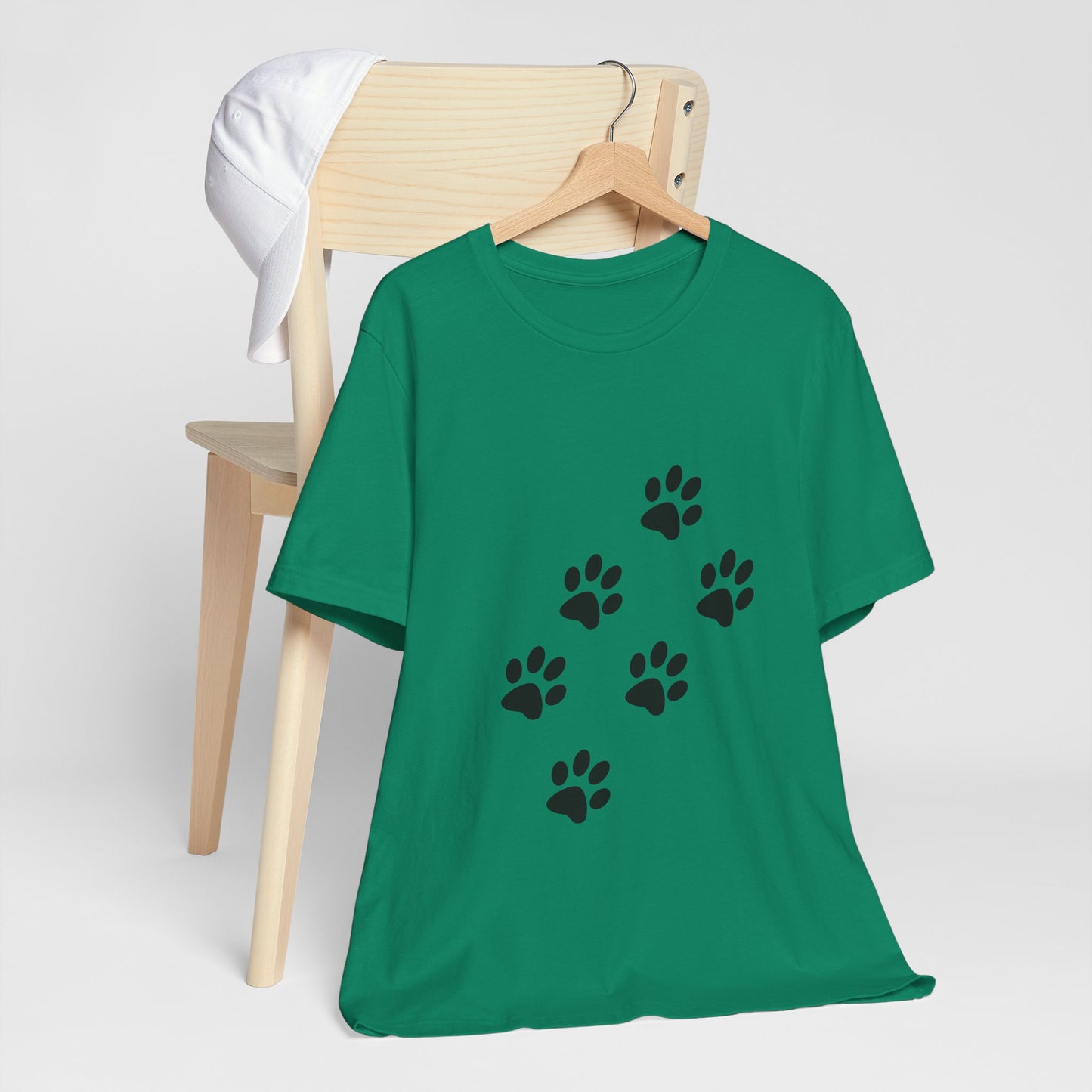 Paw Print Short Sleeve Tee | Unisex Animal Lover Shirt, Pet Owner Gift, Casual Wear, Gifts for Dog Lovers, Comfortable T-Shirt