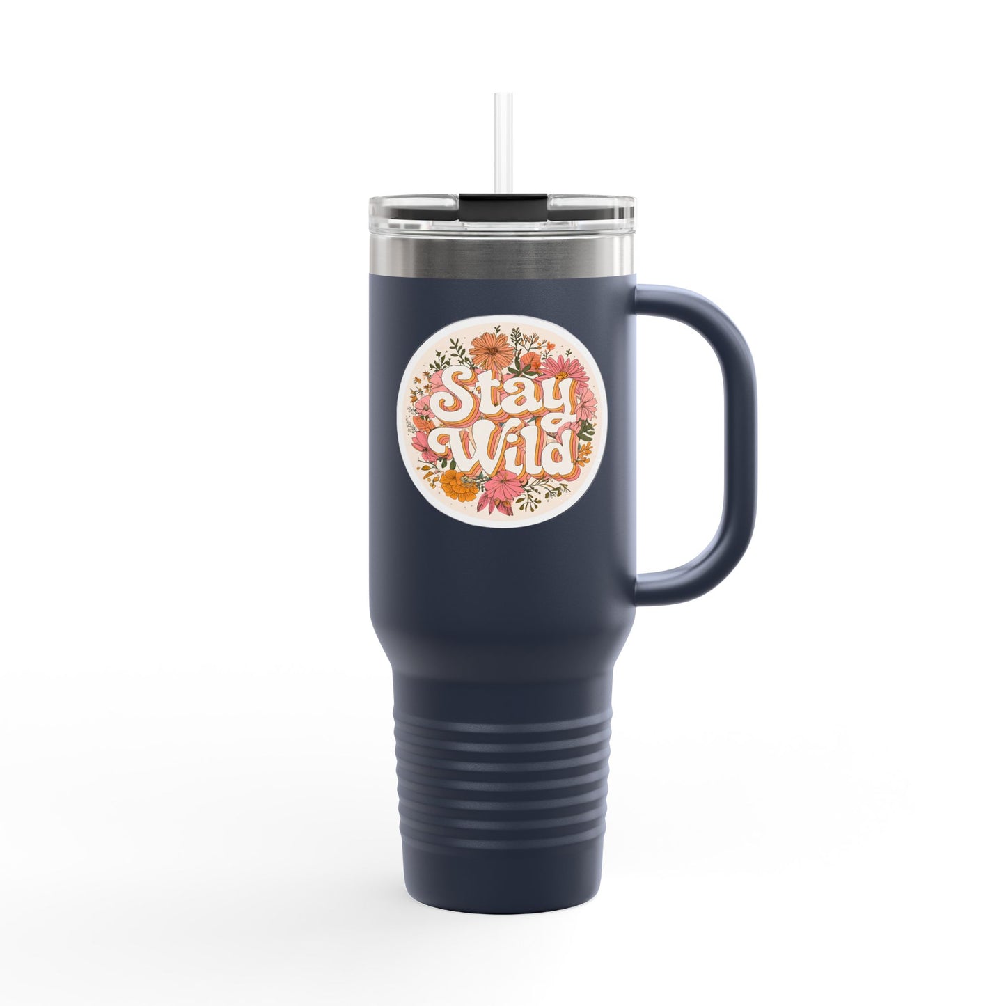 Stay Wild Floral 40oz Insulated Travel Mug