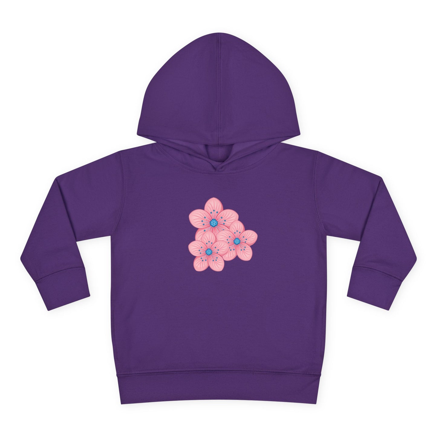 Adorable Toddler Pullover Fleece Hoodie with Pink Flower Design, Kids Sweatshirt, Toddler Clothing, Spring Outfit, Cute Gift for Kids