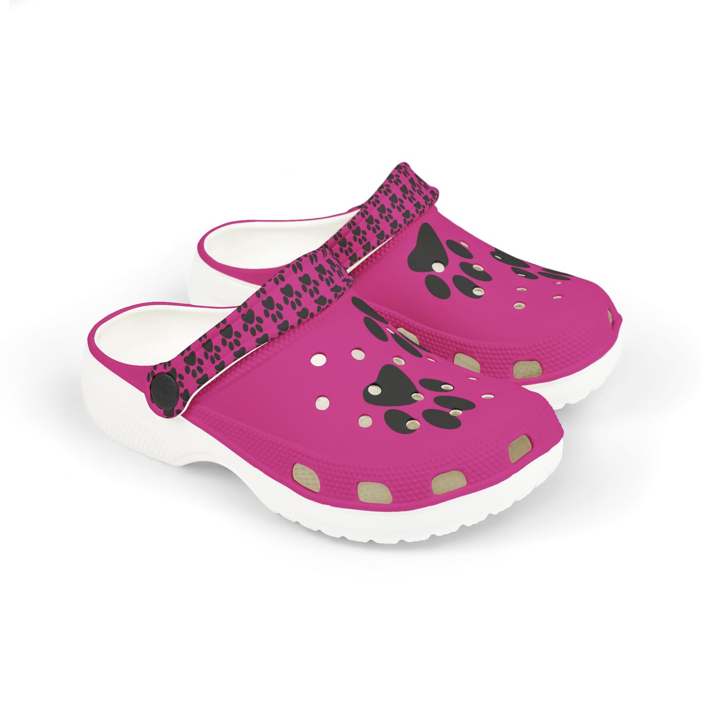 Kid's Cute Paw Print Clogs, Colorful EVA Foam Shoes for Play, Fun Summer Footwear, Pet Lover Gifts, Outdoor and Indoor Slides