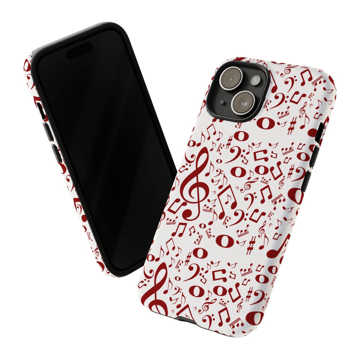 Musical Note Phone Case, Tough iPhone Cover, Gift for Musicians, Customizable, Music Lover's Accessory, Durable Phone Protection
