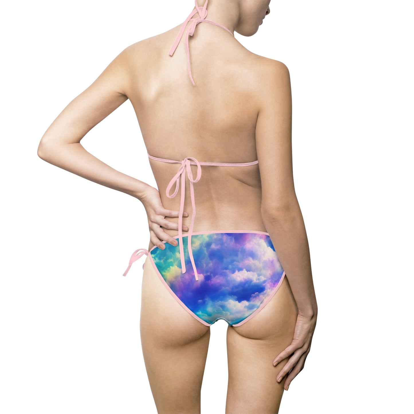Vibrant Tie-Dye Bikini Set, Colorful Swimsuit, Summer Beachwear, Pool Party Essential, Ocean Vacation Swimwear