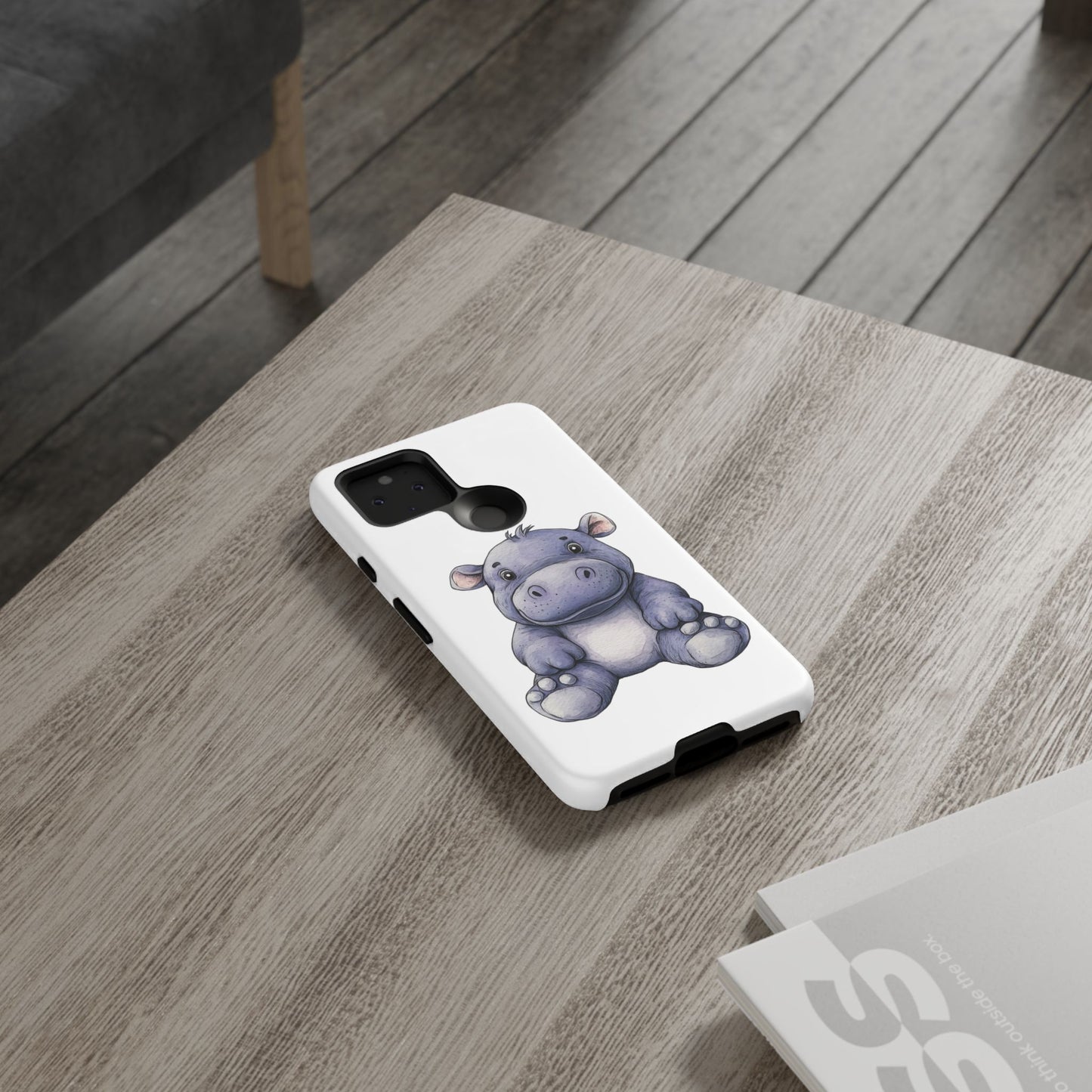 Cute Hippo Phone Case, Unique Tough Cases, Animal Lover Gift, Cute Animal Design, Baby Animal Phone Accessory