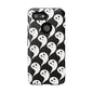 Ghost Pattern Phone Case, Cute Ghost Cell Phone Cover, Halloween Accessory, Spooky Gift, Black and White Phone Case