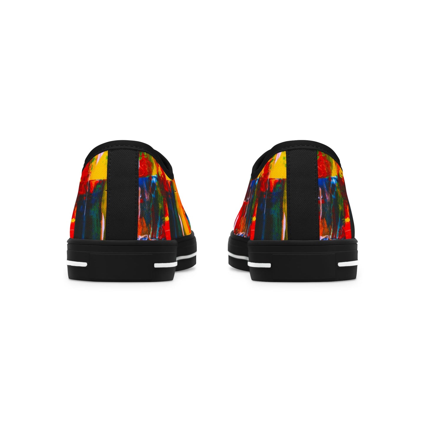 Abstract Color Splash Low Top Sneakers