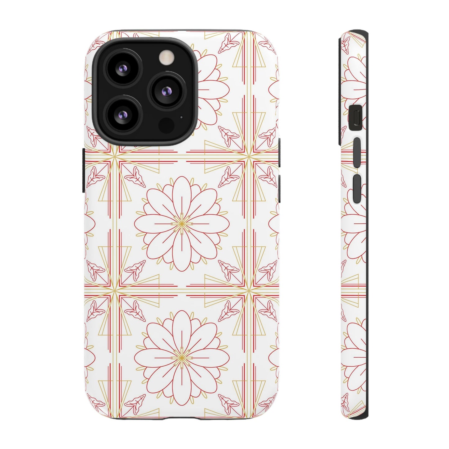 Floral Pattern Phone Case - Stylish Tough Case, Flower Design, Cute Mobile Cover, Phone Accessory, Gift for Her, Spring Style