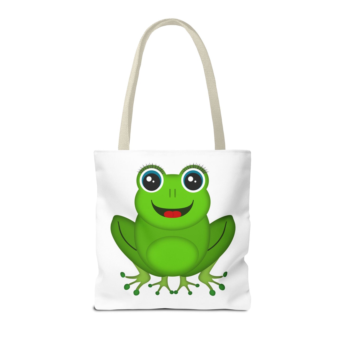 Cute Frog Tote Bag, Eco-Friendly Shopping Bag, Fun Gift for Kids, Frog Lovers, Bag for Nature Outings, Unique Frog Design