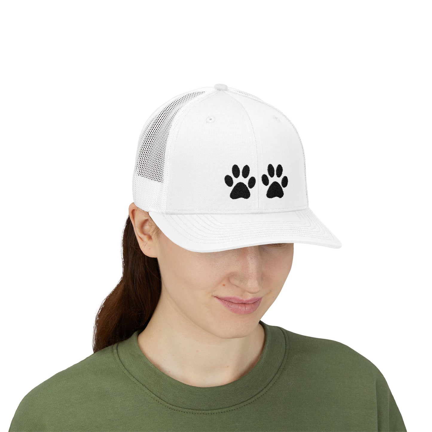 Paw Print Snapback Trucker Cap - Dog Lovers Hat, Pet Dad Gift, Adjustable Cap for Animal Lovers, Outdoor Activities, Casual Wear