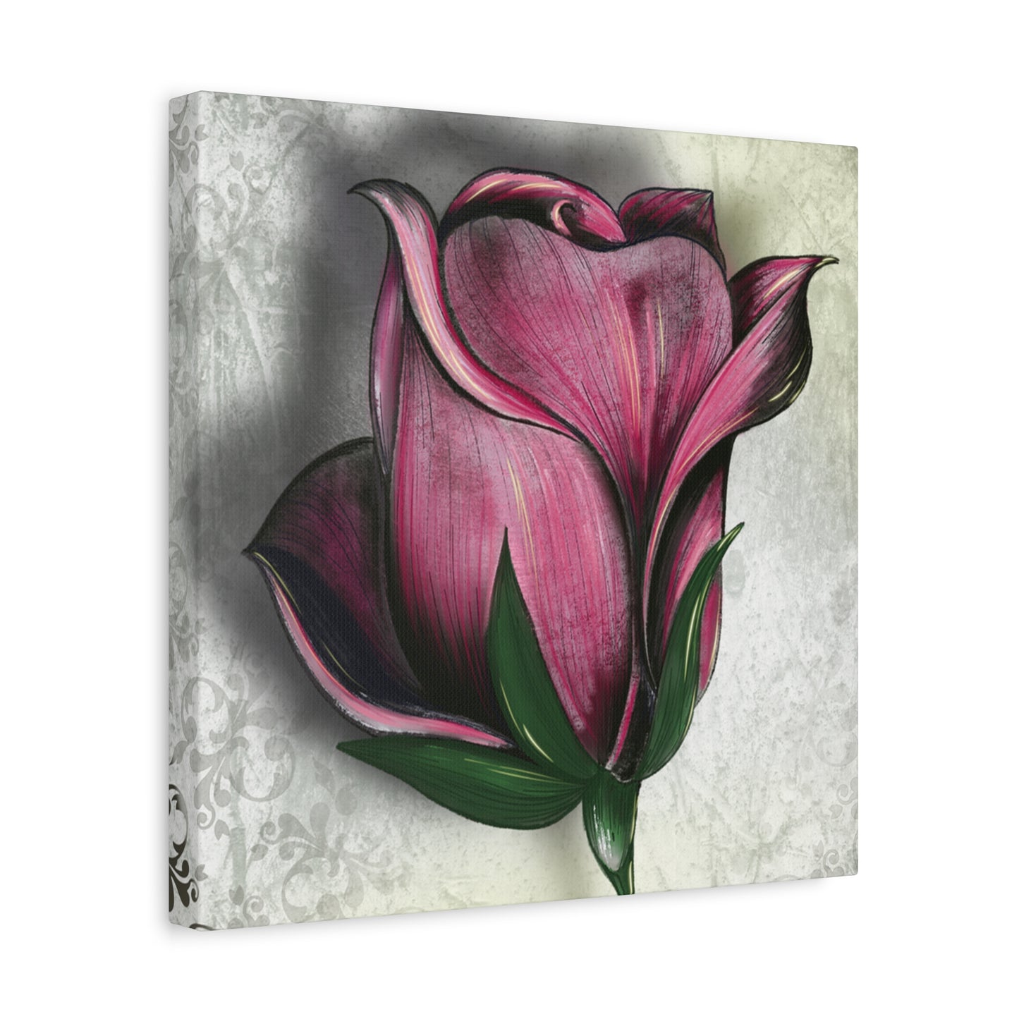 Matte Canvas, Stretched, 1.25" Purple Flowers