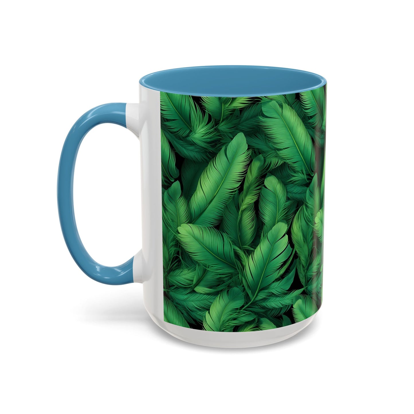 Tropical Leaf Coffee Mug - Green Botanical Drinkware, Ideal Gift for Nature Lovers, Home Decor, Tropical Theme, Eco-Friendly Beverage