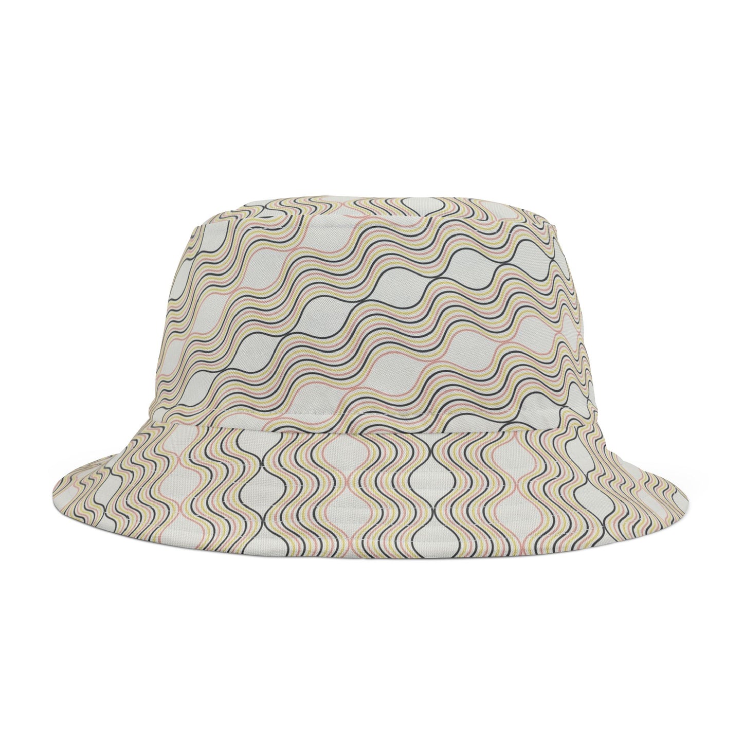 Wavy Pattern Bucket Hat | Summer Sun Protection, Stylish Accessory, Trendy Gift, Festival Wear, Unisex Outdoor Hat