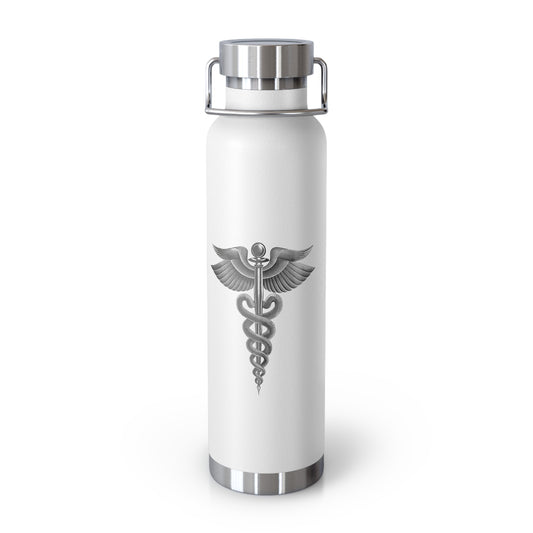 Stylish Copper Insulated Water Bottle, 22oz, Perfect for Active Lifestyles, Gifts for Healthcare Workers, Eco-Friendly, Exercise, Travel
