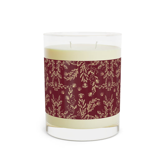 Rustic Floral Scented Candle, Cozy Home Decor, Aromatherapy Gift, Dual Wick Candle for Relaxation, Spa & Self-Care Essentials