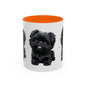 Cute Pug Accent Coffee Mug, Pet Lover Gift, Coffee Cup, Dog Mom Mug, Black Dog Ceramic Mug