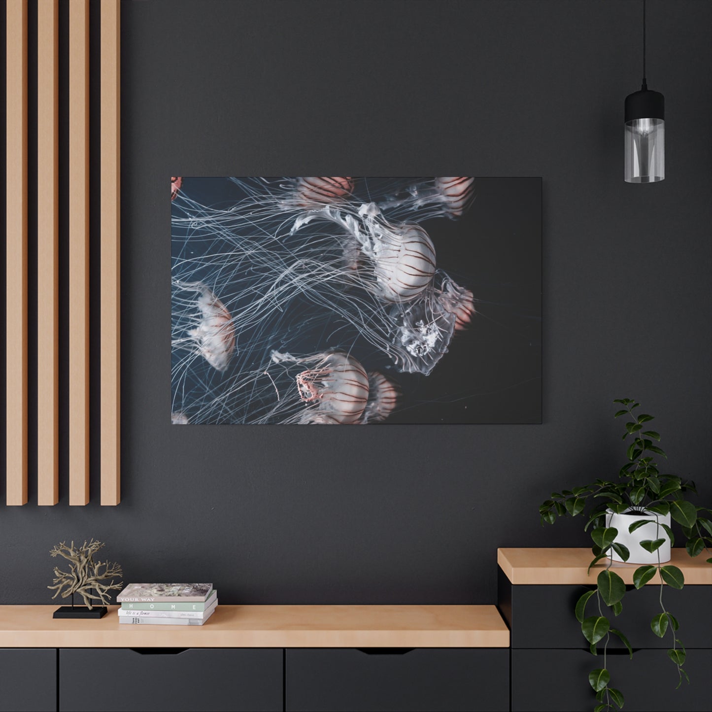 Jellyfish Swarm Matte Stretched Canvas