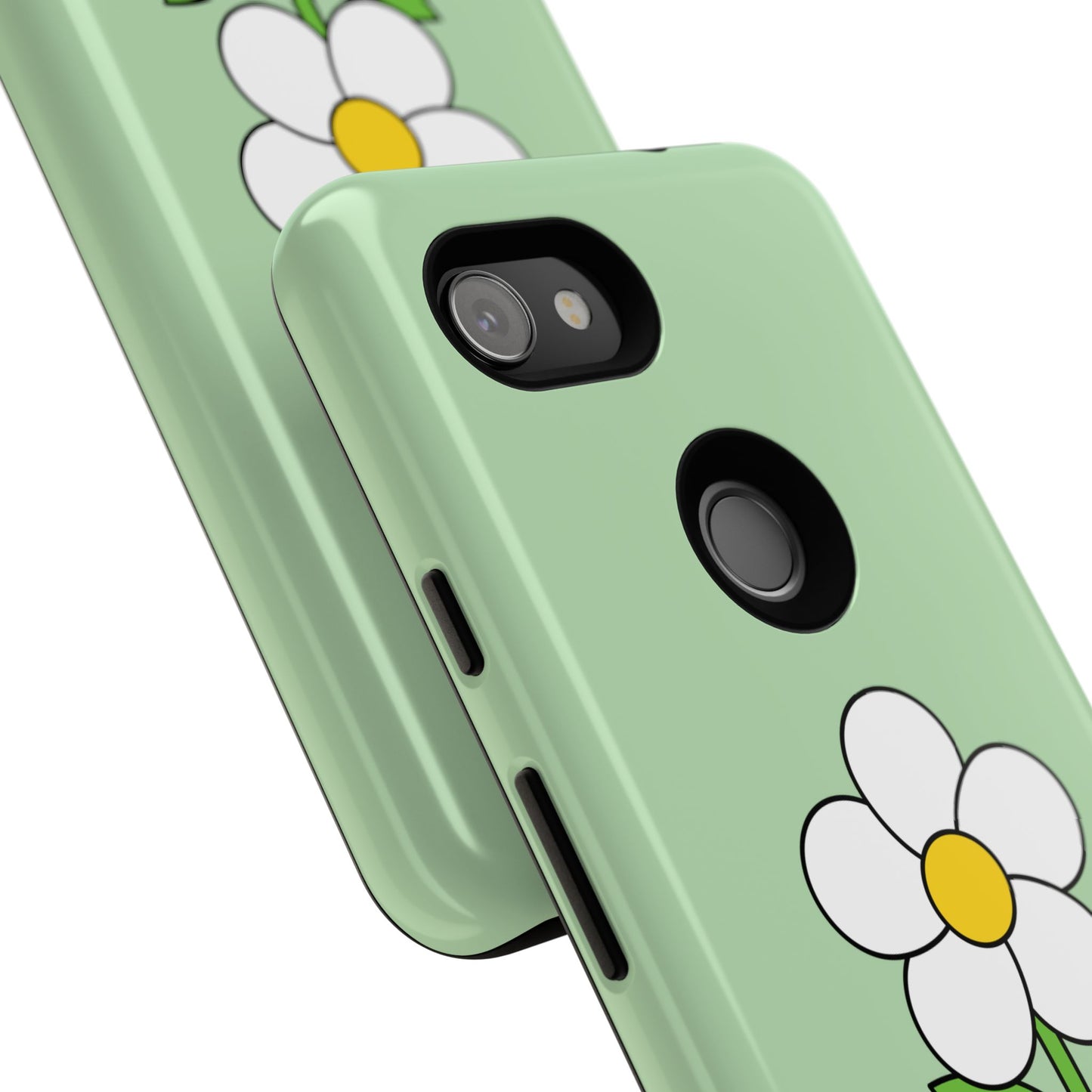 Floral Phone Case - Tough Cases for Nature Lovers, Cute Green Flower Design, iPhone Cover, Gift for Her, Spring Accessories