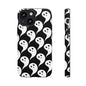 Ghost Pattern Phone Case, Cute Ghost Cell Phone Cover, Halloween Accessory, Spooky Gift, Black and White Phone Case