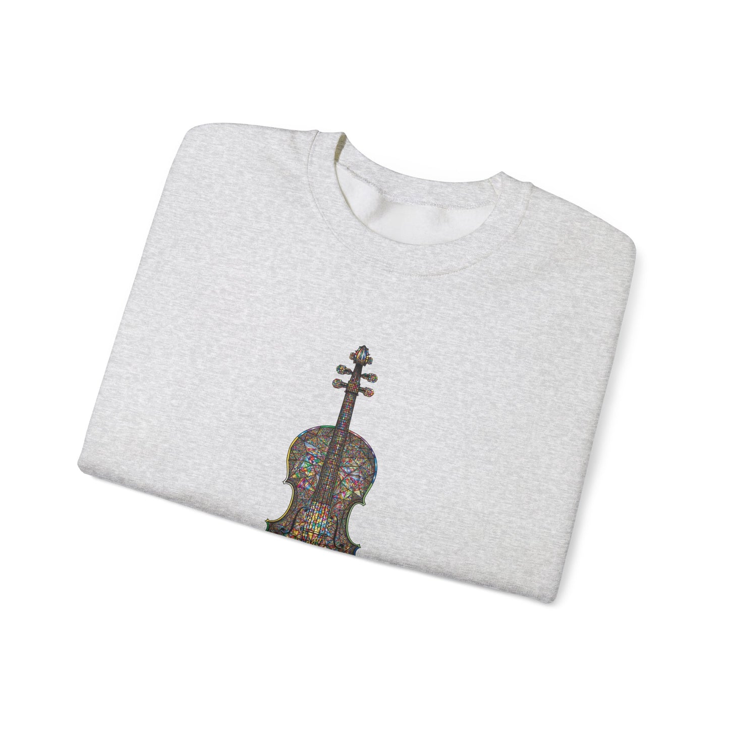 Stylish Violin Art Sweatshirt, Music Lover Gift, Cozy Crewneck, Perfect for Concerts, Music Festivals, Unisex Apparel, Gift for Musicians
