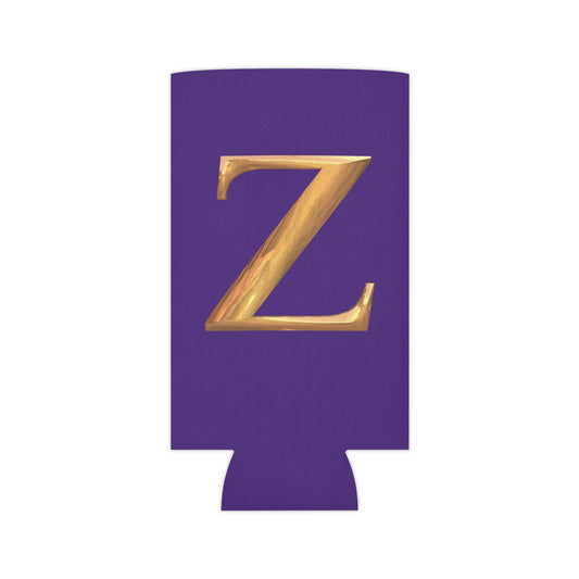 Stylish Monogram Z Can Cooler | Personalized Gift, Party Favor, Tailgate Gear, Outdoor Events, Custom Drink Holder