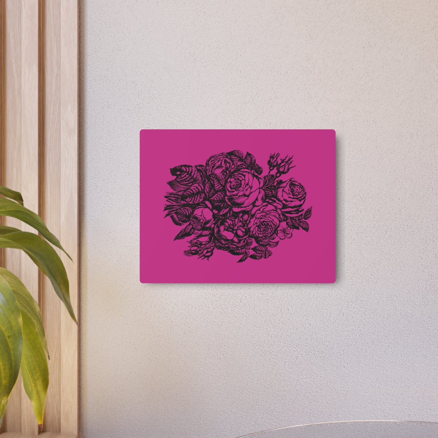 Floral Metal Art Sign, Elegant Wall Decor, Home Decoration, Gift for Garden Lovers, Mother's Day Present, Rustic Home Art