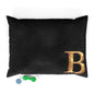 Personalized Pet Bed with Gold Letter Design, Cozy Dog Bed, Custom Cat Bed, Comfy Pet Mattress, Pet Gift for Dog Lovers