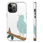 Birdsong Phone Case — Cute Blue Bird on Branch Protective Case