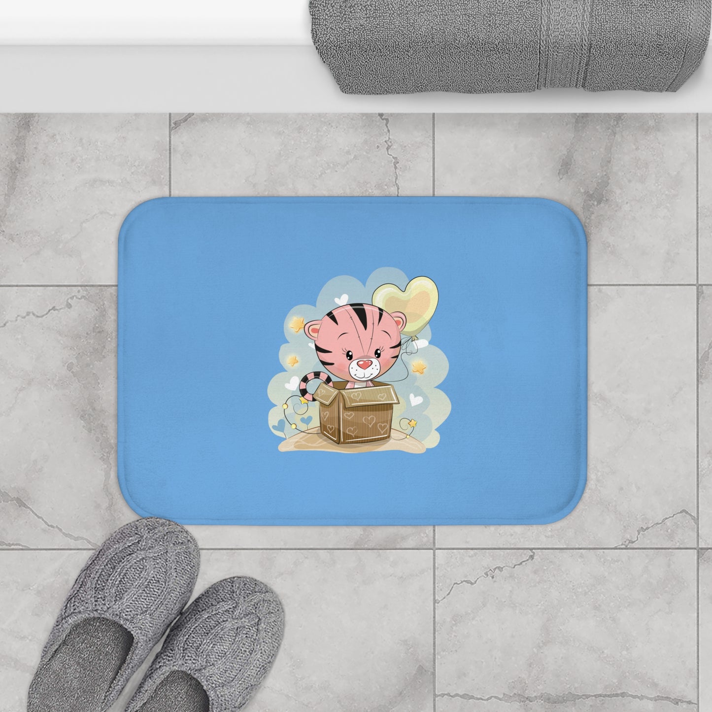 Cute Tiger Bath Mat | Kid's Bathroom Decor, Nursery Mat, Cute Animal Gift, Kids' Home Accessories, Playful Design